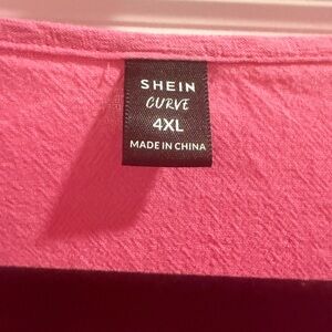 SHEIN Curve Vibrant Pink Blouse